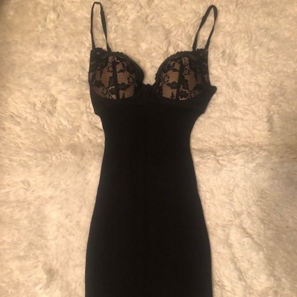 Marciano Black Bustier Dress - xs